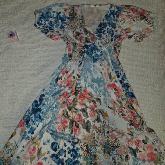 ✨ Maxigerui | Women's floral maxi dress summer fall - Picture 2 of 7